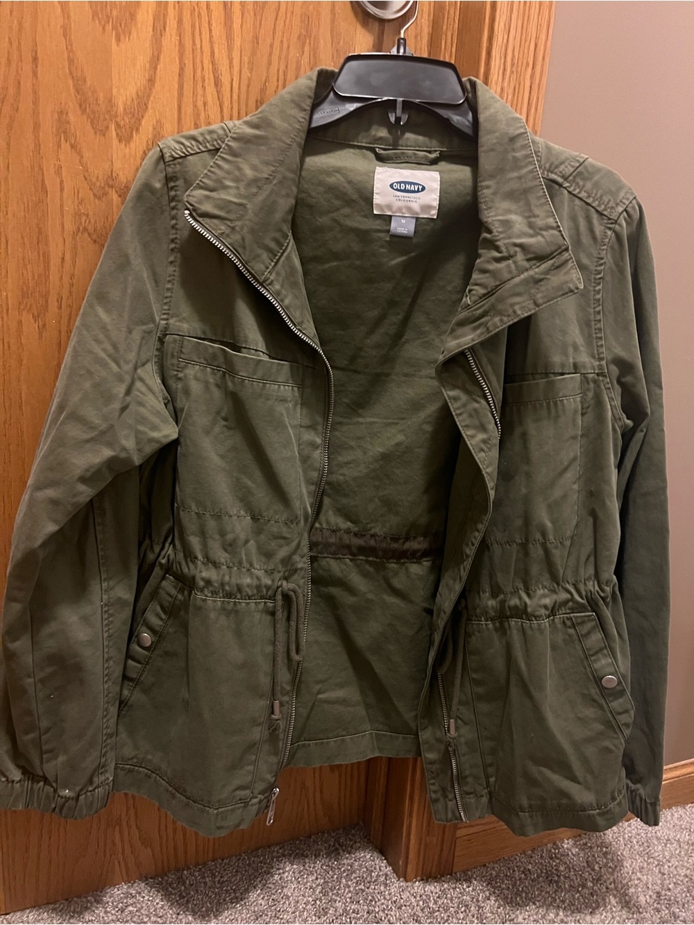 Old Navy Army Green Drawstring Utility Jacket